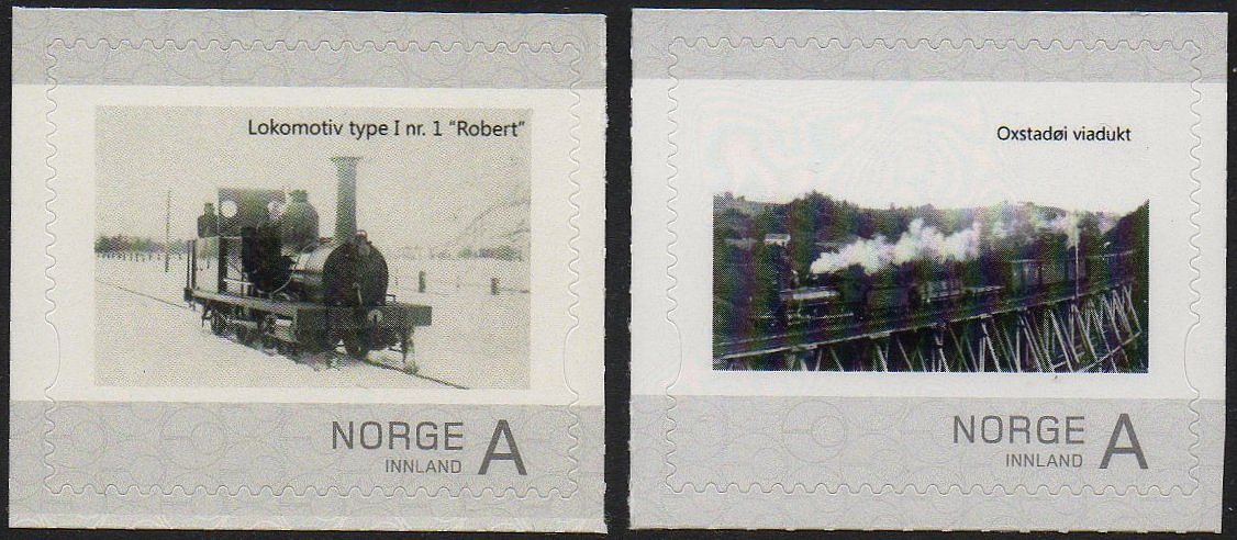 Frimerker stamps Norway Trondhjem-Syøren Jernbane Railway Parcel Stamps timbres-poste Briefmarken